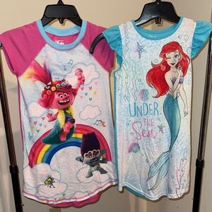 Girl’s Colorful Trolls and Mermaid Nightgowns